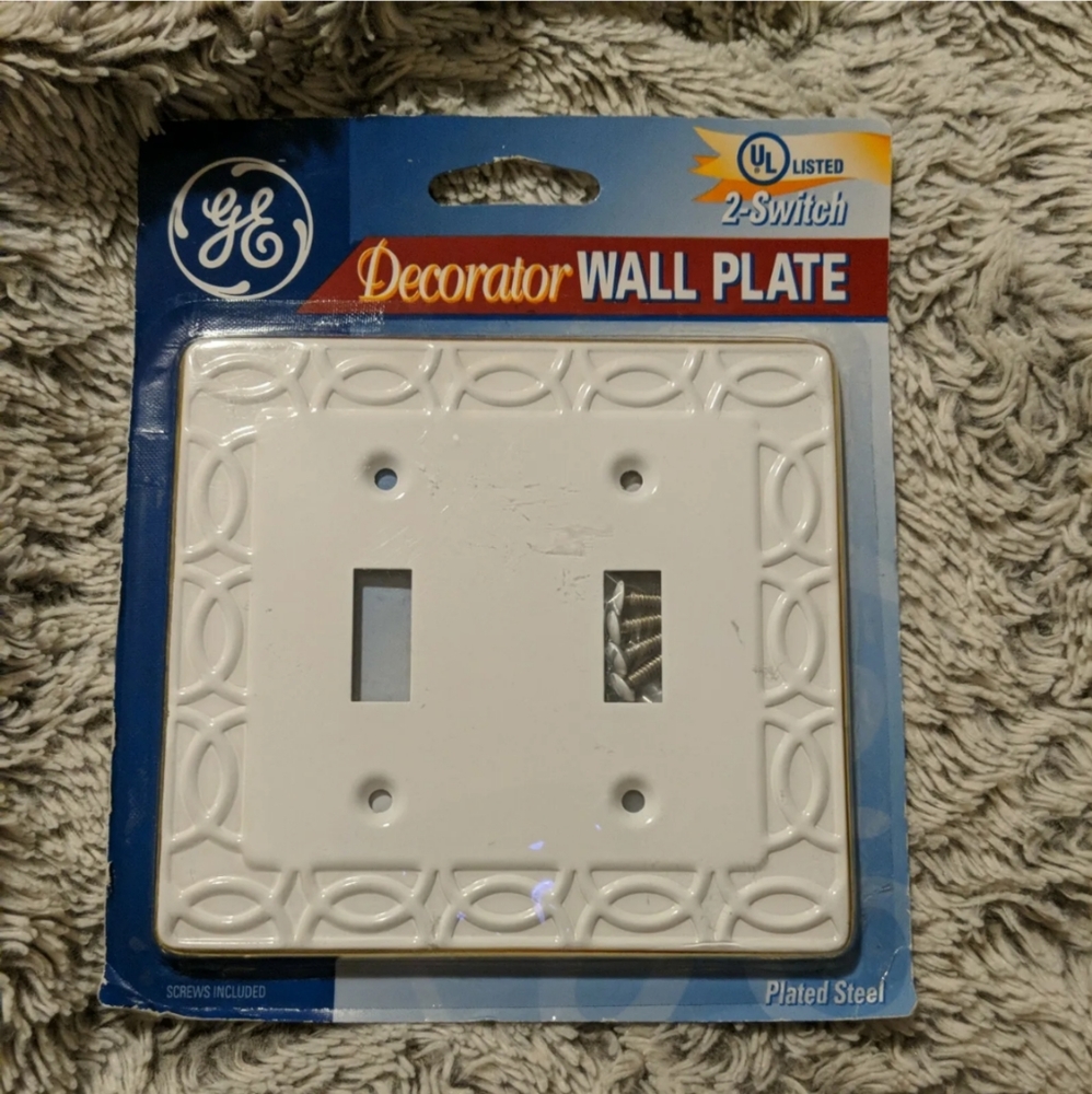 GE Switch Wall Plate Double Receptacle Switch Plate UL LISTED 🆕